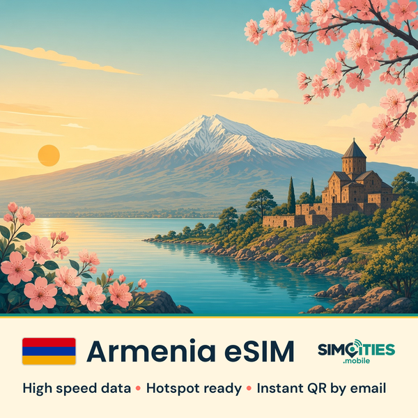 Armenia eSIM – high speed travel data, hotspot ready – SIMCITIES
