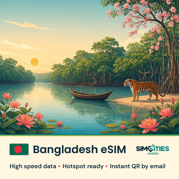 Bangladesh eSIM – high speed travel data, hotspot ready – SIMCITIES