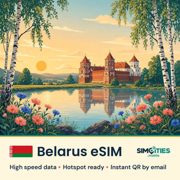 Belarus eSIM – high speed travel data, hotspot ready – SIMCITIES