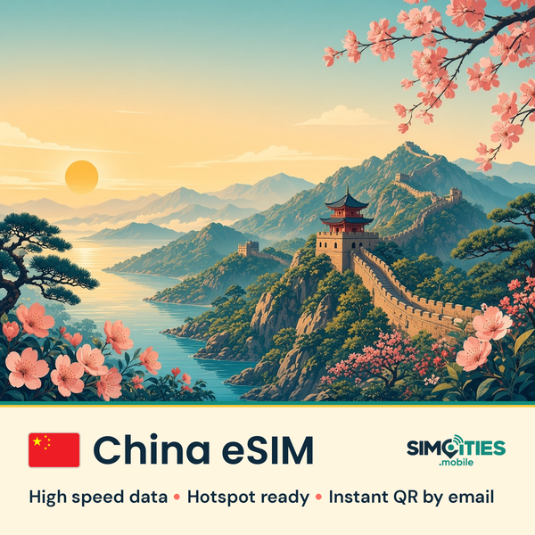 China eSIM – high speed internet, hotspot ready | SIMCITIES