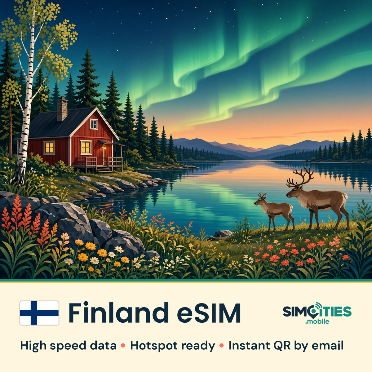 Finland eSIM – high speed travel data, hotspot ready – SIMCITIES