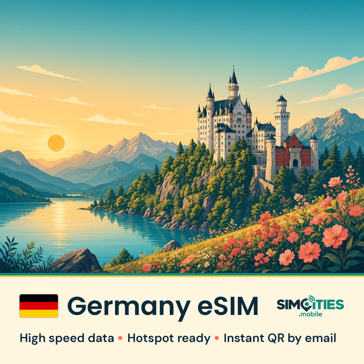 Germany eSIM – high speed internet, hotspot ready | SIMCITIES