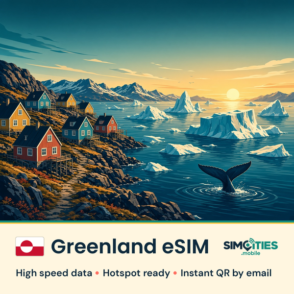 Greenland eSIM – high speed travel data, hotspot ready – SIMCITIES