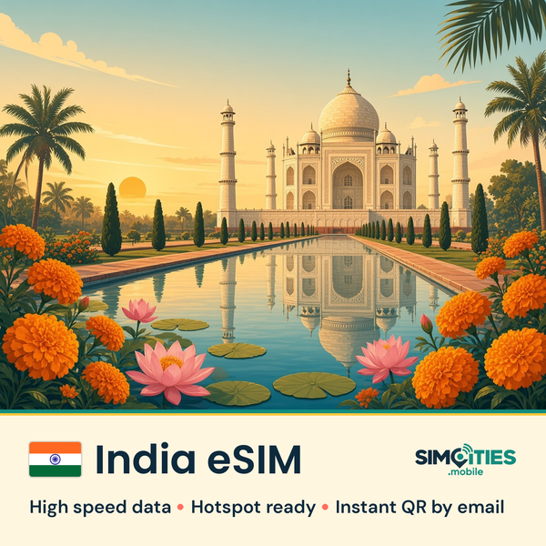 India eSIM – high speed internet, hotspot ready | SIMCITIES