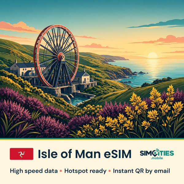 Isle of Man eSIM – high speed travel data, hotspot ready – SIMCITIES