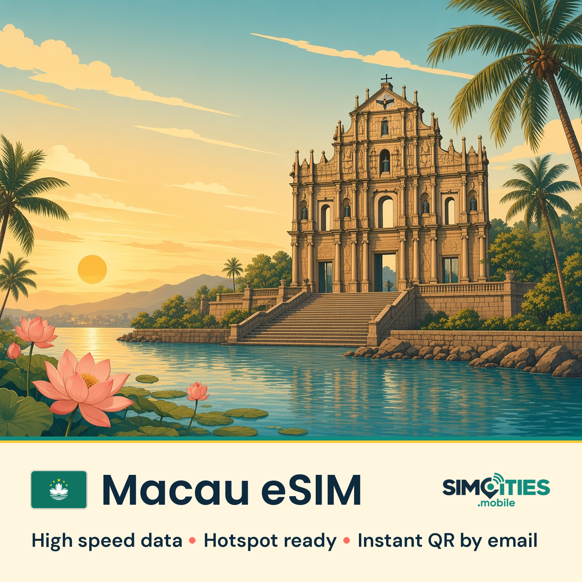 Macau eSIM – high speed internet, hotspot ready | SIMCITIES
