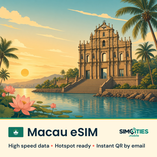 Macau eSIM – high speed internet, hotspot ready | SIMCITIES