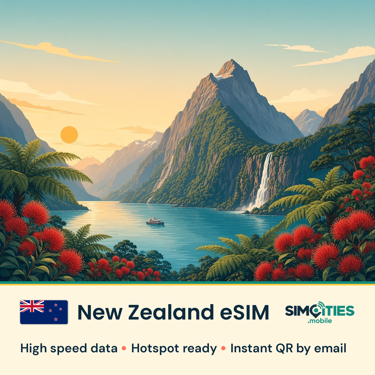 New Zealand eSIM – high speed internet, hotspot ready | SIMCITIES