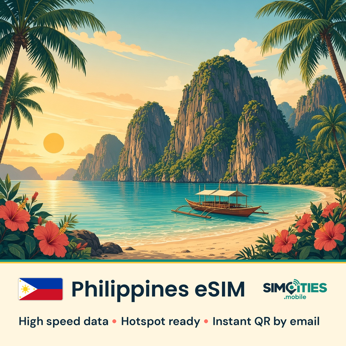 Philippines eSIM – high speed internet, hotspot ready | SIMCITIES