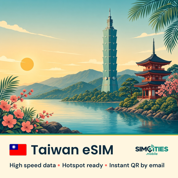 Taiwan eSIM – high speed internet, hotspot ready | SIMCITIES