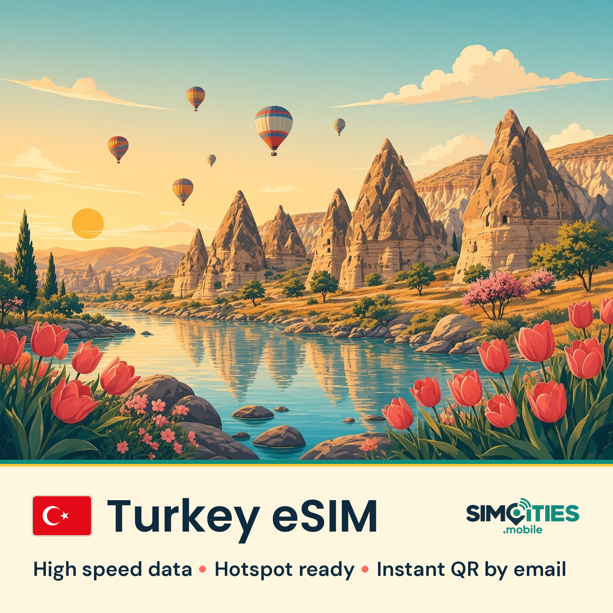 Turkey eSIM – high speed internet, hotspot ready | SIMCITIES